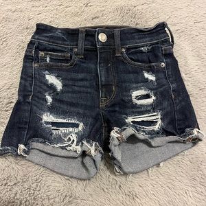 American Eagle Hi-Rise Shortie Jean Shorts